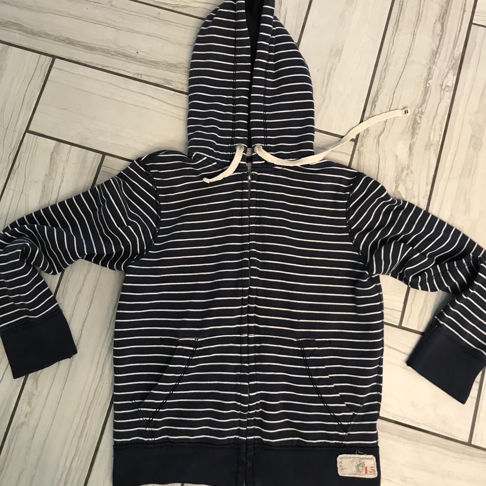 American Eagle Stripe Zip up hoodie